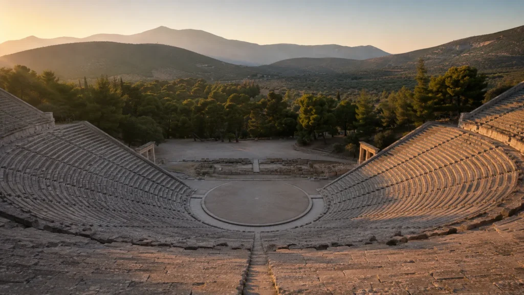 ancient sites Peloponnese Mycenae entry tickets 2026, Ancient Olympia museum guide, Epidaurus theater acoustics, UNESCO sites Greece