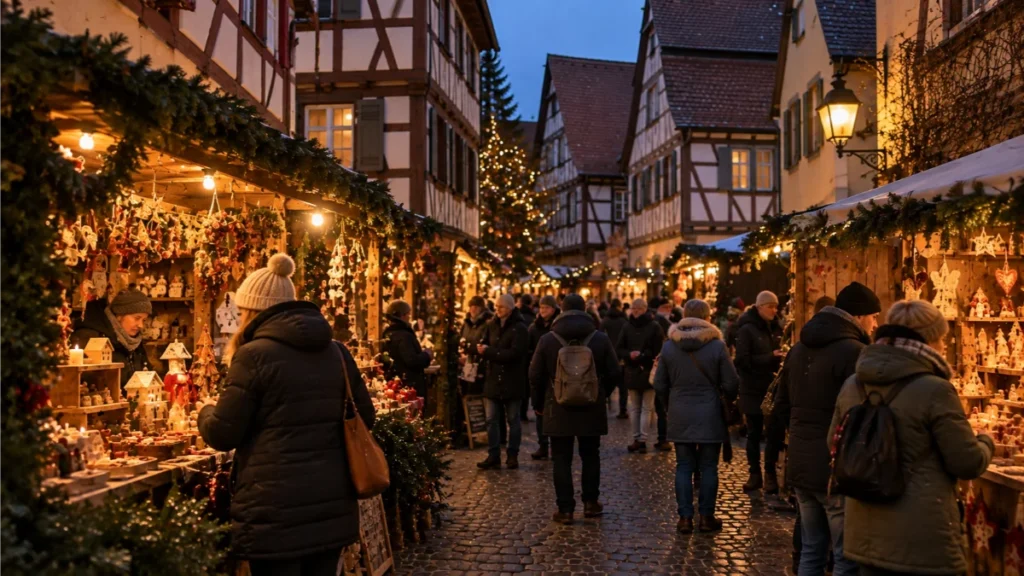 franconia christmas market itinerary germany winter fairytale, medieval town christmas, hidden christmas markets germany, würzburg christmas market, rothenburg ob der tauber christmas market, reiterlesmarkt, bad wimpfen christmas market, travel franconia train winter