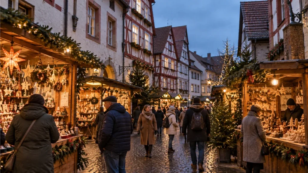 bad wimpfen christmas market altdeutscher weihnachtsmarkt, non commercial christmas market germany, bad wimpfen christmas market dates , opening times bad wimpfen, things to do in bad wimpfen winter, blue tower bad wimpfen, local christmas food germany, artisan stalls bad wimpfen, traditional glühwein, medieval architecture winter