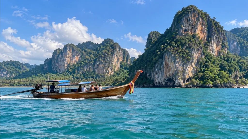 how to get to tonsai beach krabi , how to get to railay beach from ao nang, ao nang to railay boat schedule, ao nang to tonsai beach longtail boat