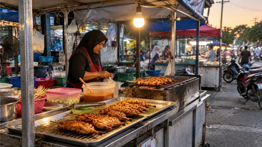 what to eat in satun , satun street food stalls, satun halal food, best restaurants in satun and songkhla